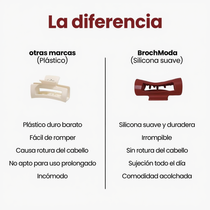 Broche de Silicona para el Pelo - Te protege de golpes, muy duradero y comodo